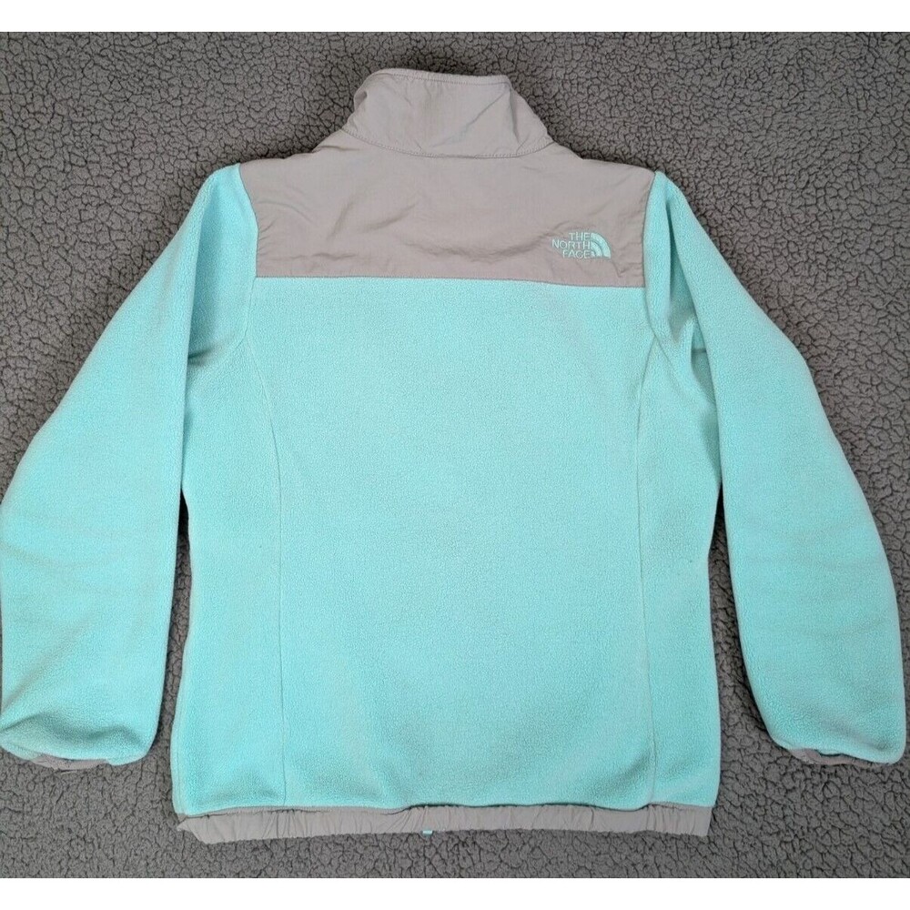 The North Face Fleece Jacket Girls Sz Large 14/16 Mint Green Zip Up Pockets - Picture 2 of 16